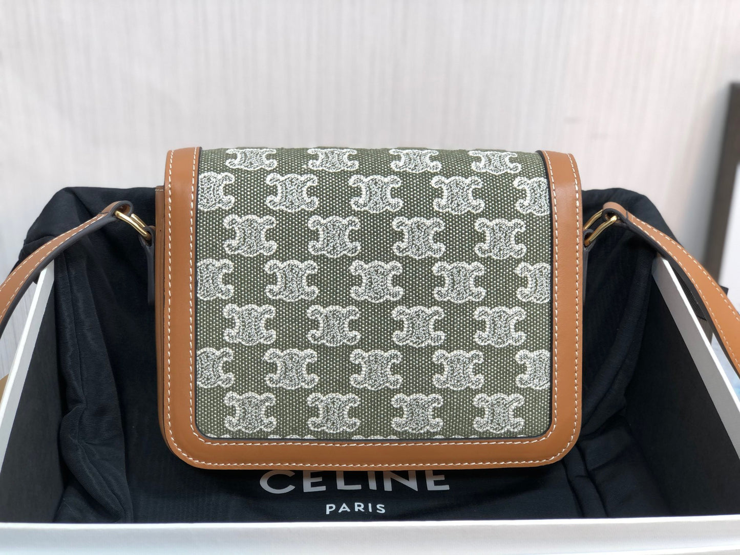 Celine Classic Box Teen Bag In Fabric Patchwork leather Vintage Canvas Box