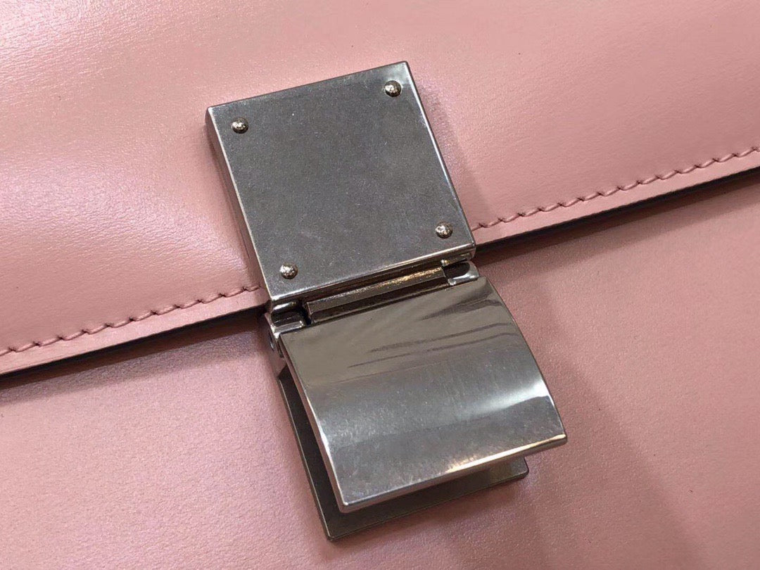 Celine Classic Box Medium Bag In Pink Box Calfskin