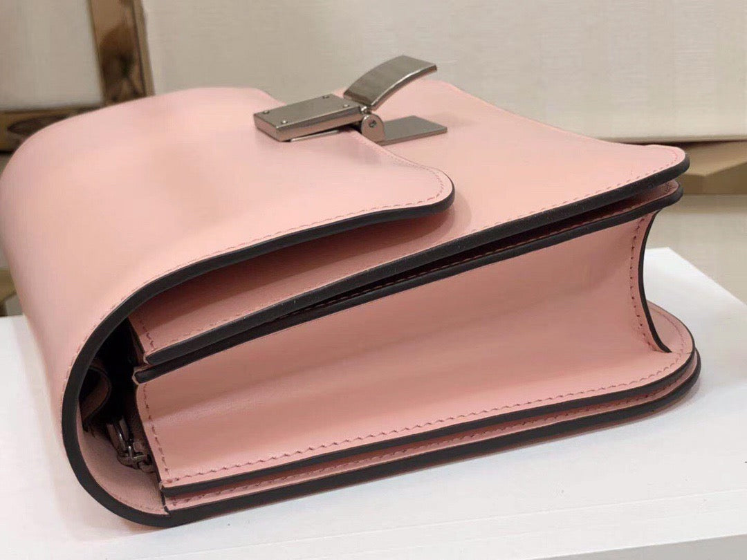 Celine Classic Box Medium Bag In Pink Box Calfskin