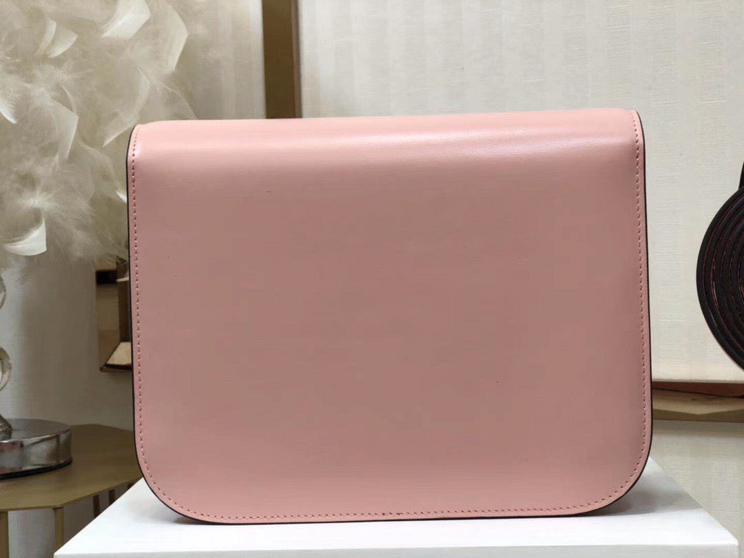 Celine Classic Box Medium Bag In Pink Box Calfskin