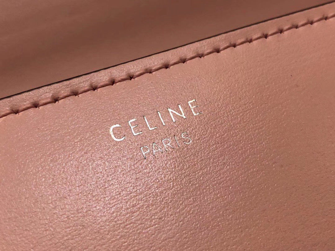 Celine Classic Box Medium Bag In Pink Box Calfskin