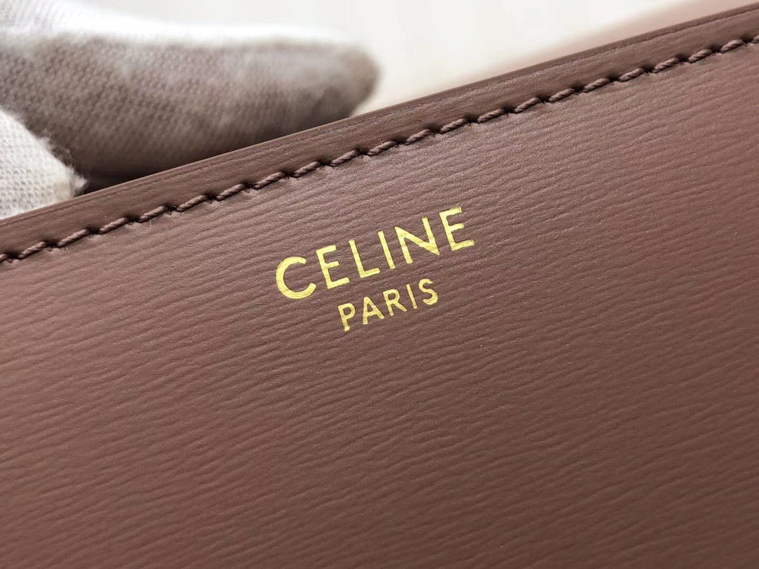 Celine Classic Box Medium Bag In Bean Paste Powder Box Calfskin