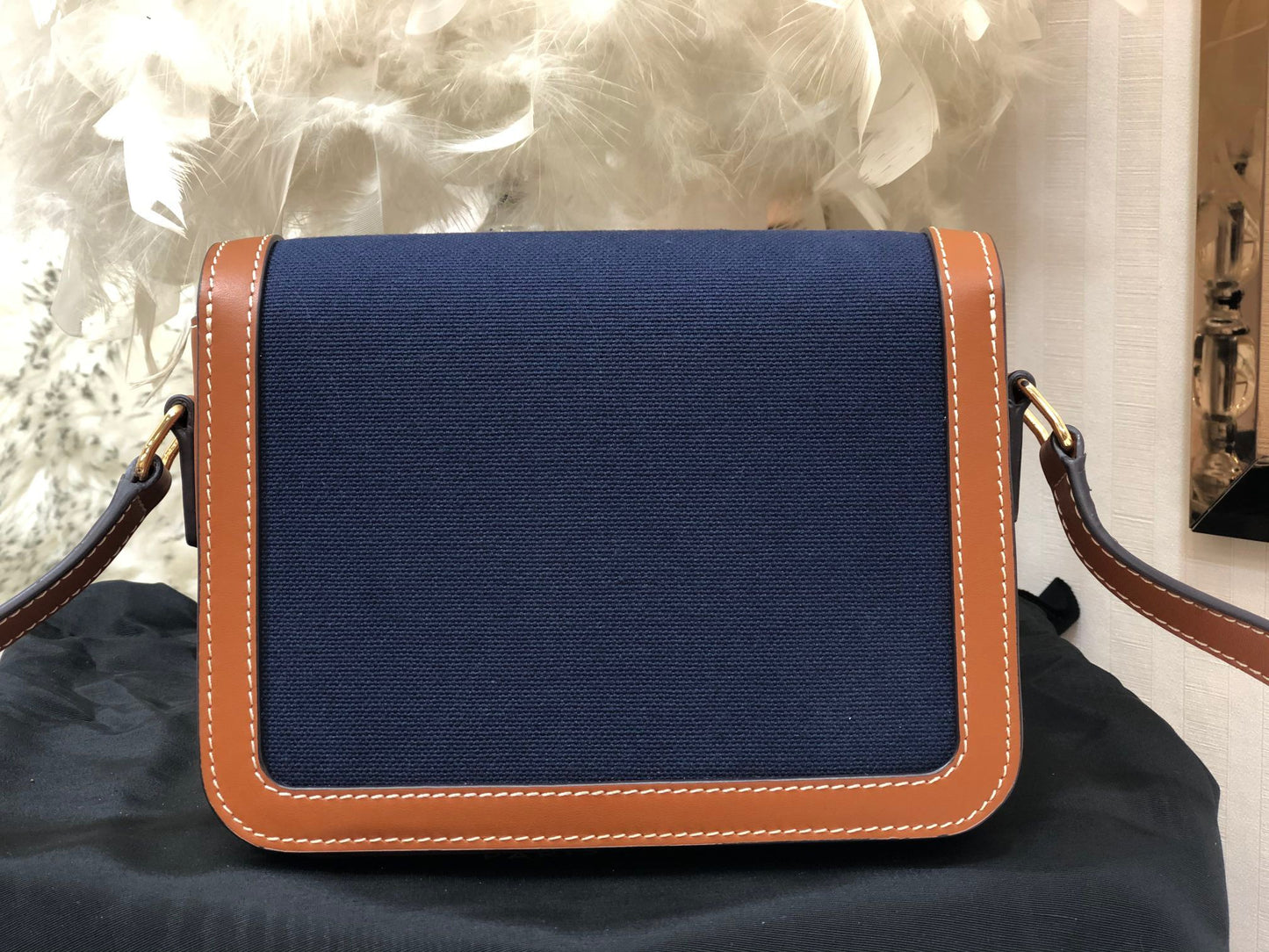 Celine Triomphe Teen Bag In Dark Blue