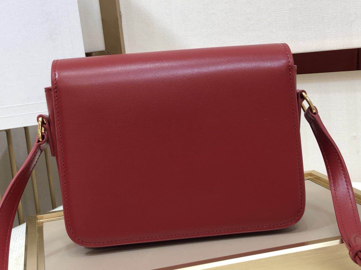 Celine Triomphe Teen Bag In Red Leather