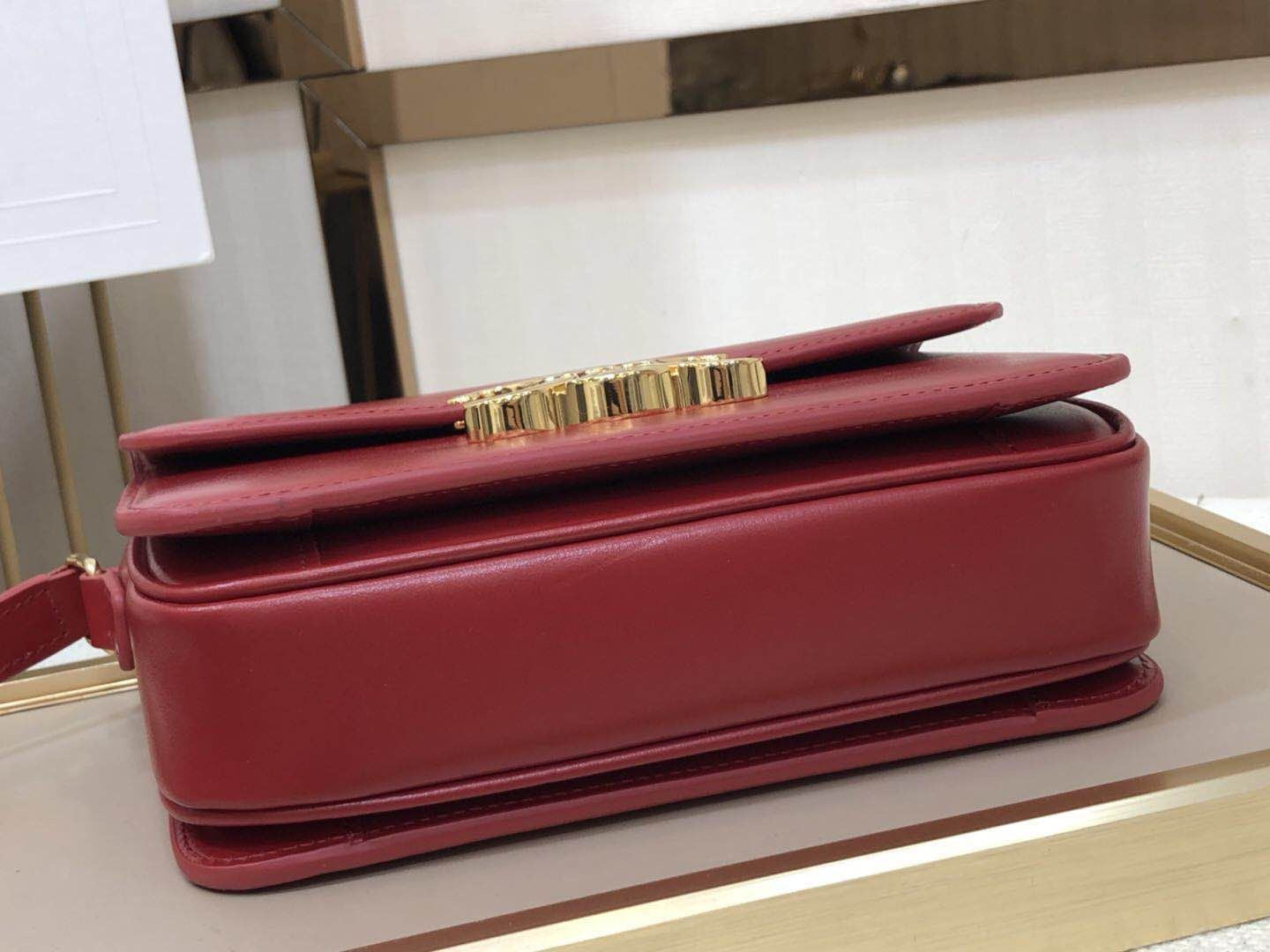 Celine Triomphe Teen Bag In Red Leather