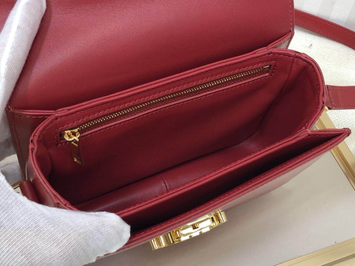 Celine Triomphe Teen Bag In Red Leather