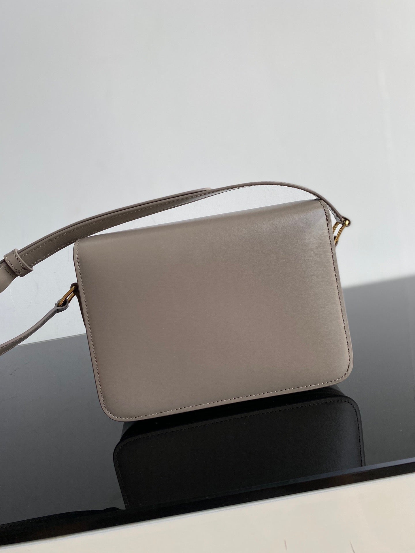 Celine Triomphe Teen Bag In Grey Leather