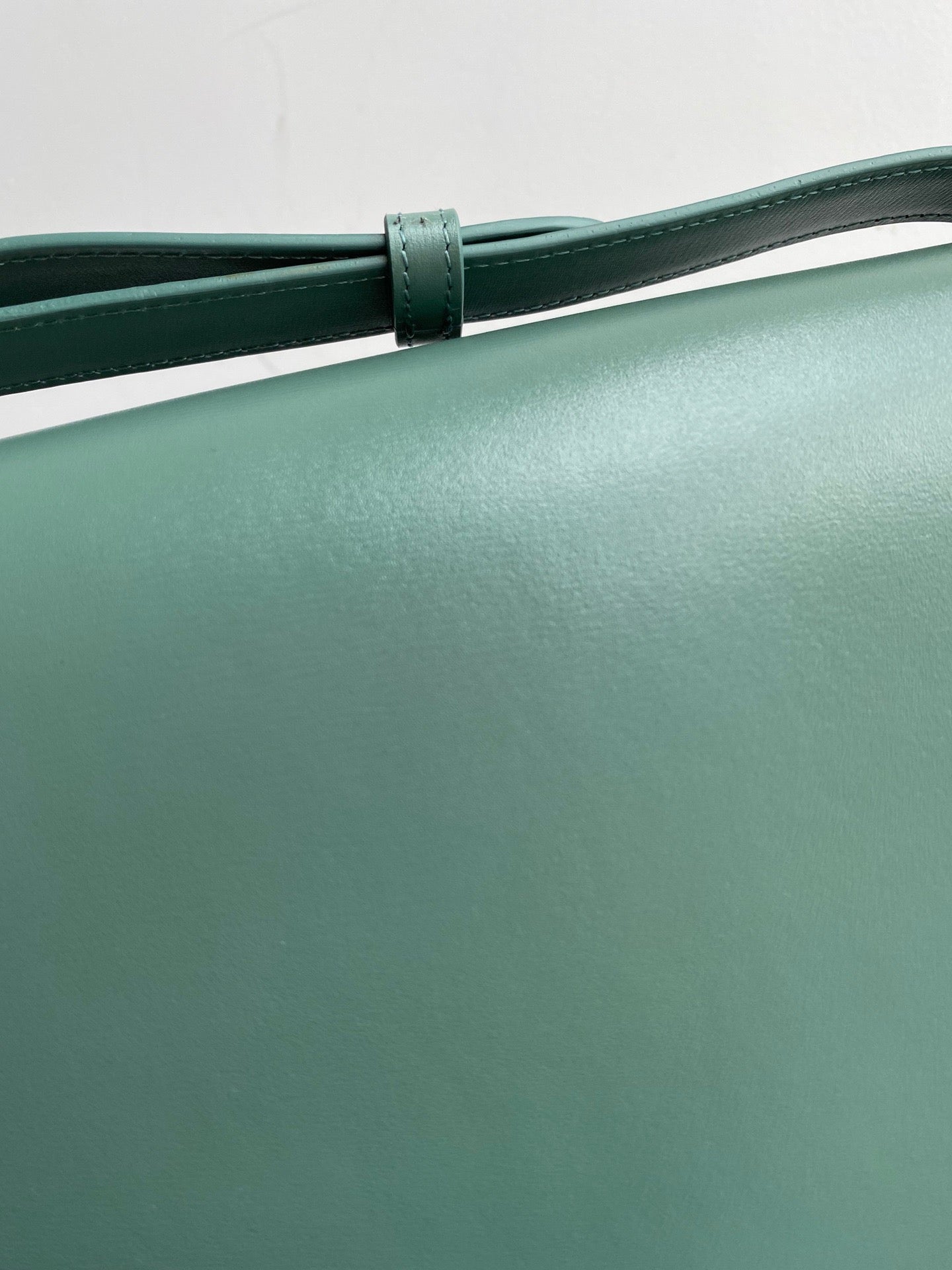 Celine Triomphe Teen Bag In Mint Green Leather