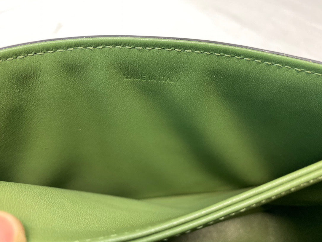 Celine Triomphe Teen Bag In Avocado Green Leather