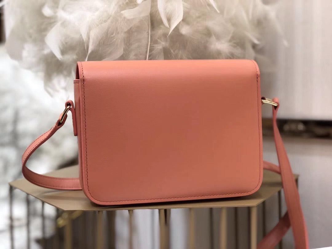 Celine Triomphe Teen Bag In Pink Leather