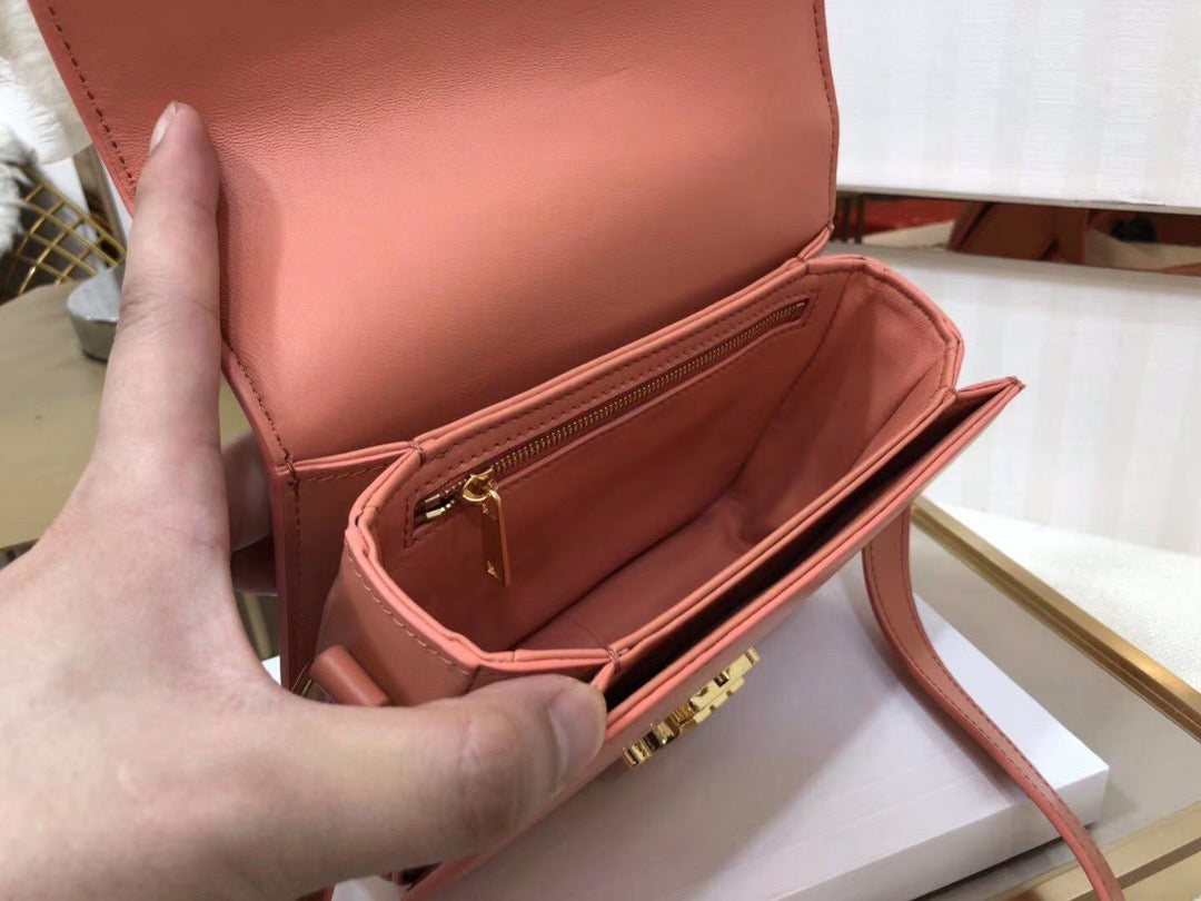 Celine Triomphe Teen Bag In Pink Leather