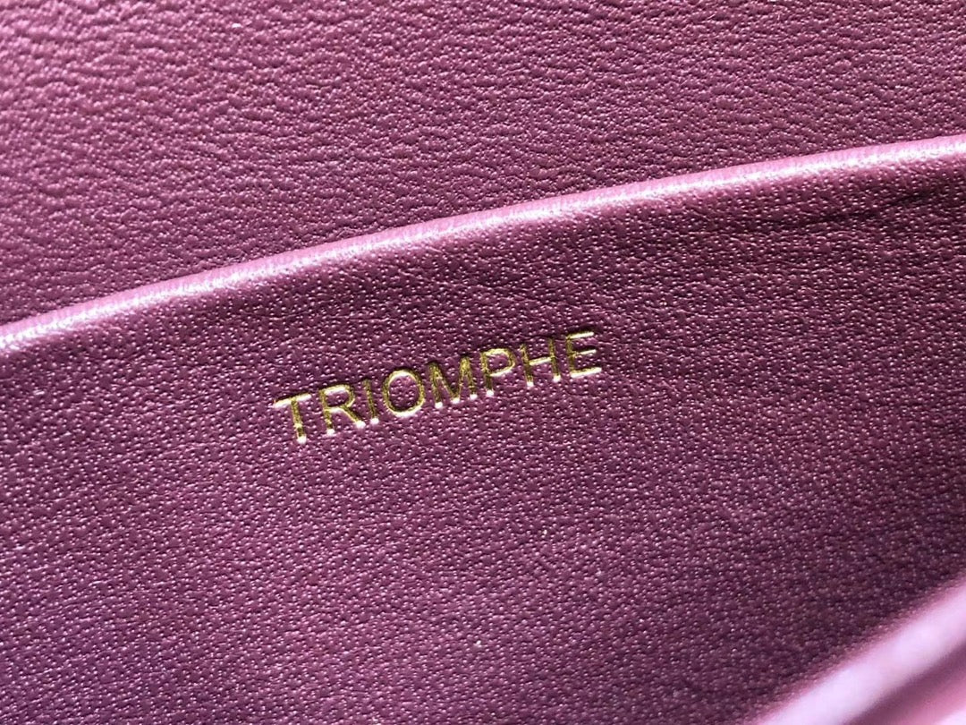 Celine Triomphe Teen Bag In Anemone Purple Leather