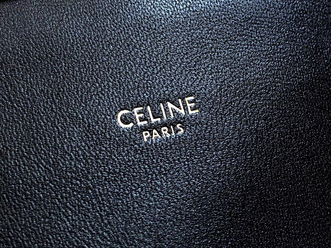 Celine Classic Triomphe Medium Bag In Canvas Patchwork Leather Box