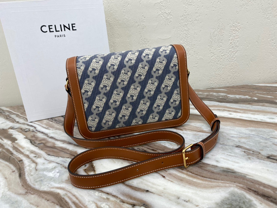 Celine Classic Triomphe Medium Bag In Presbyopic Retro Bag