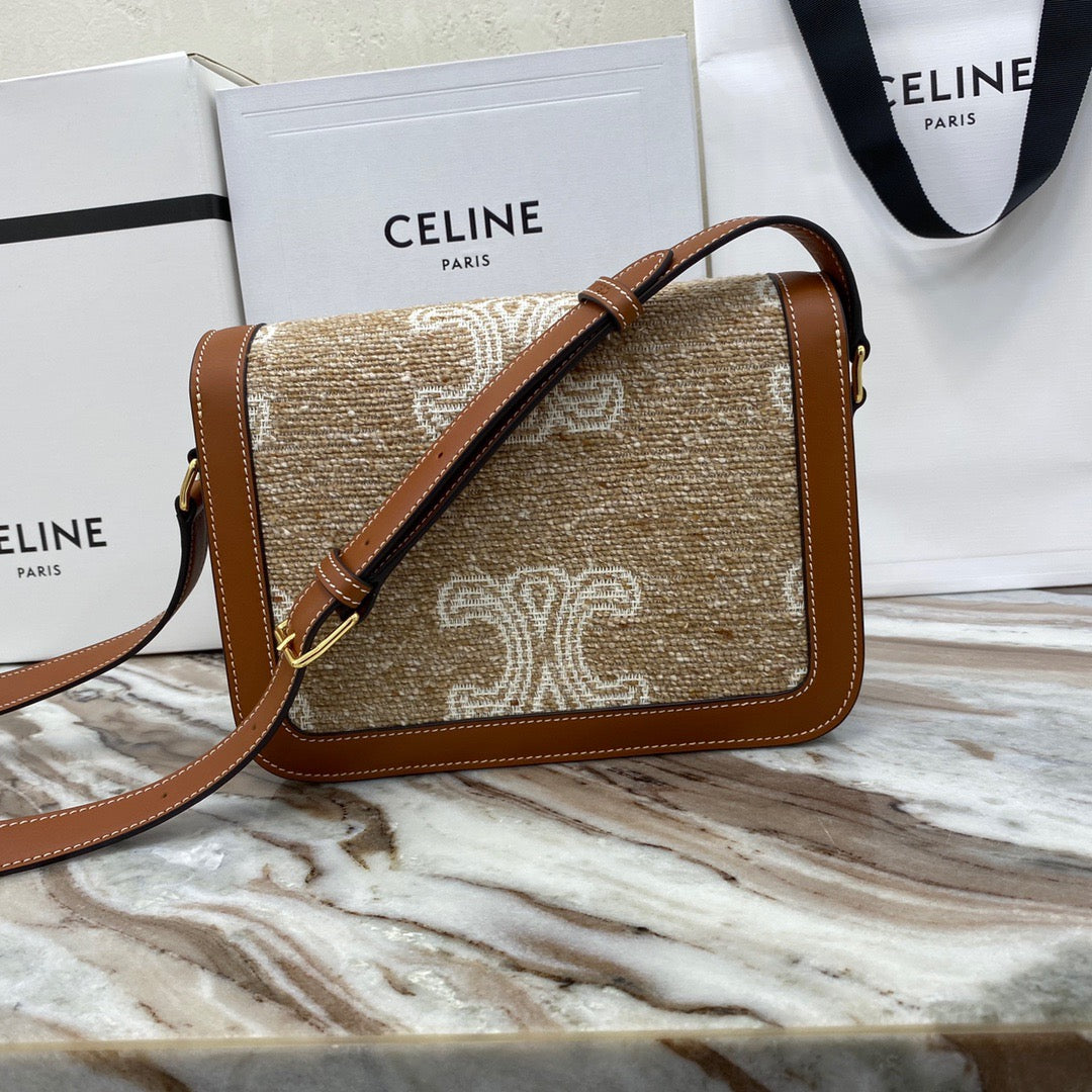 Celine Classic Triomphe Medium Bag In Presbyopic Retro Bag