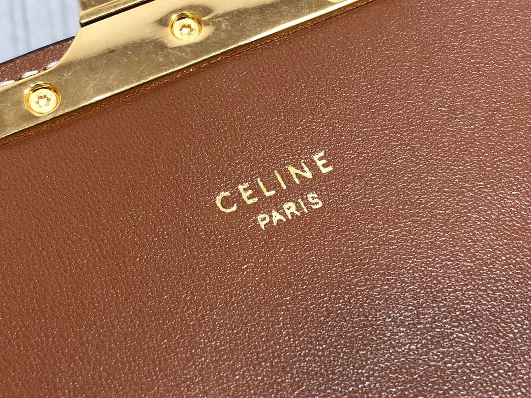 Celine Classic Triomphe Medium Bag In Canvas Splicing Bag