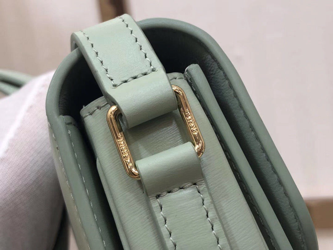 Celine Triomphe Large Bag In  Mint Green Calfskin