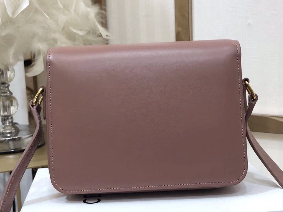 Celine Triomphe Large Bag In Bean Paste Powder Calfskin