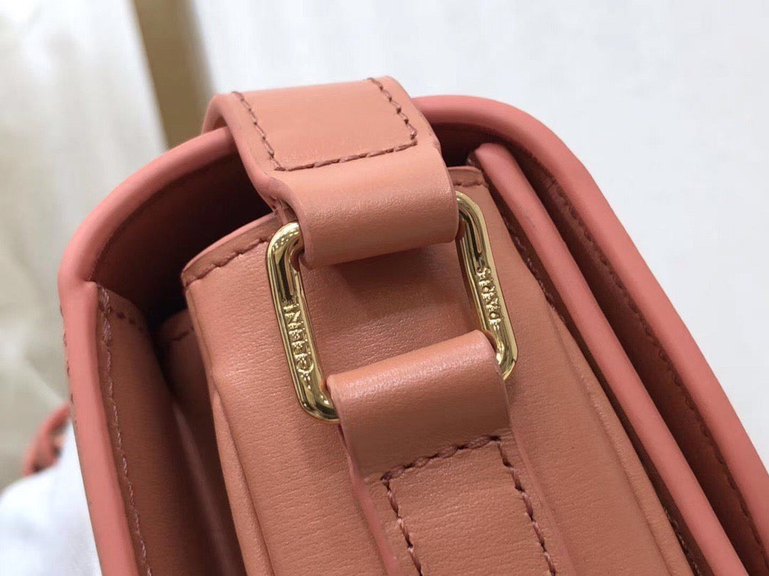 Celine Triomphe Large Bag In Orange Calfskin