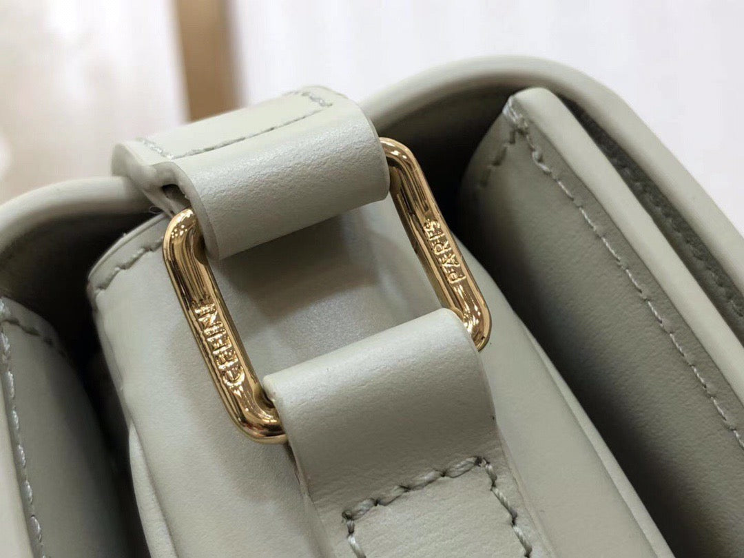 Celine Triomphe Large Bag In Beige Calfskin