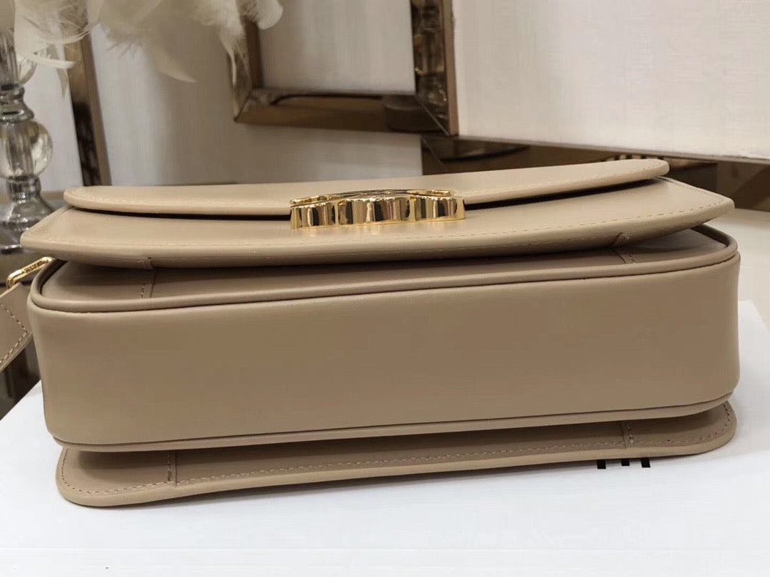 Celine Triomphe Large Bag In Light Brown Calfskin