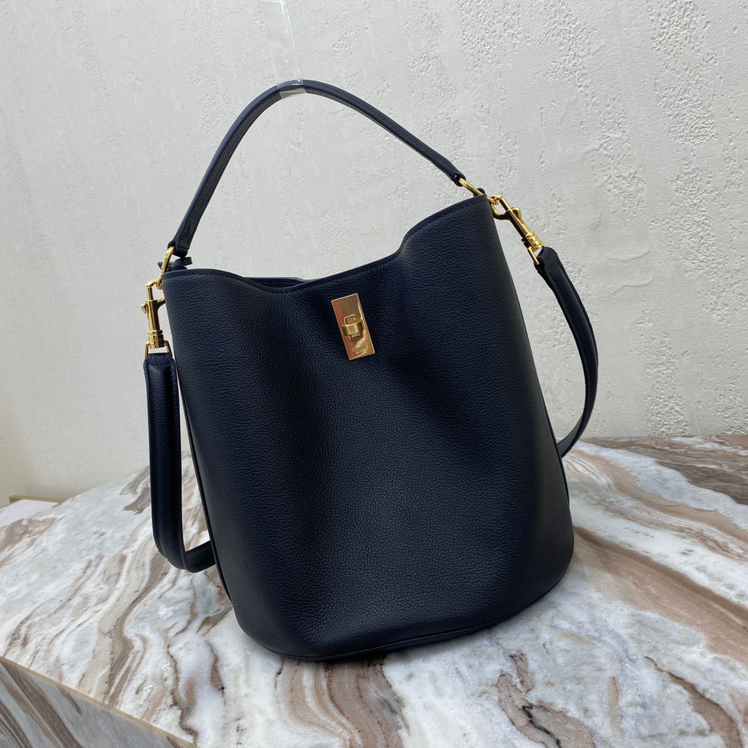 Celine Bucket 16 Bag In Black Smooth Calfskin