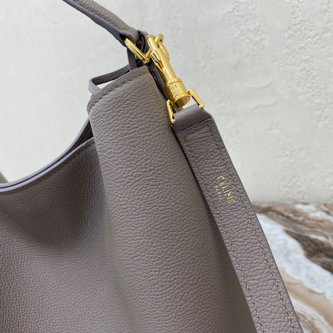 Celine Bucket 16 Bag In Gray Smooth Calfskin