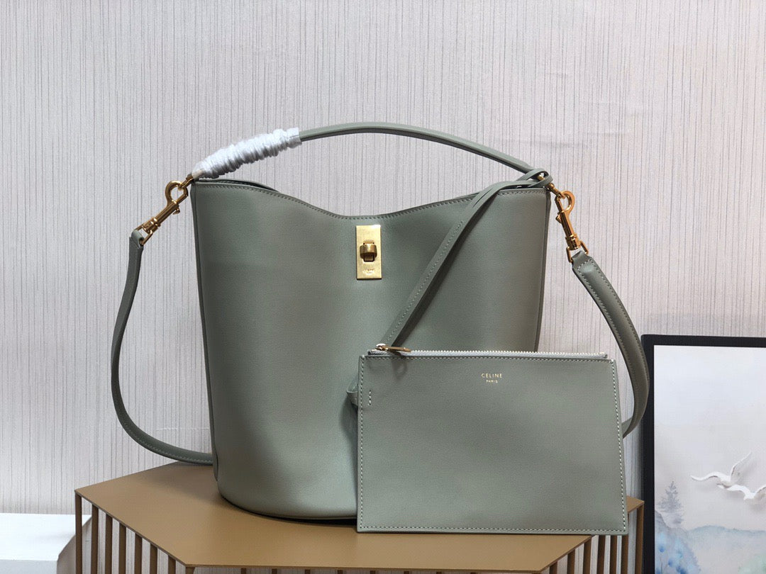 Celine Bucket 16 Bag In Mint Green Smooth Calfskin