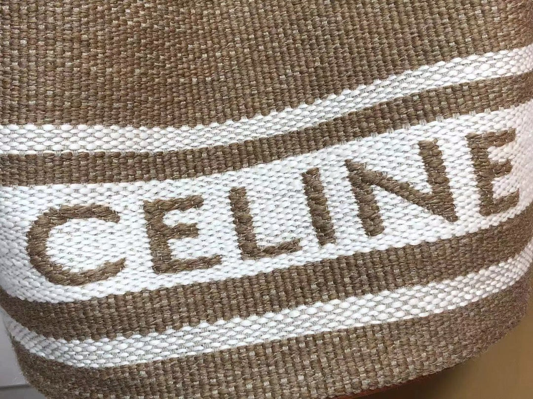 Celine Bucket 16 Bag In Canvas With Celine Logo