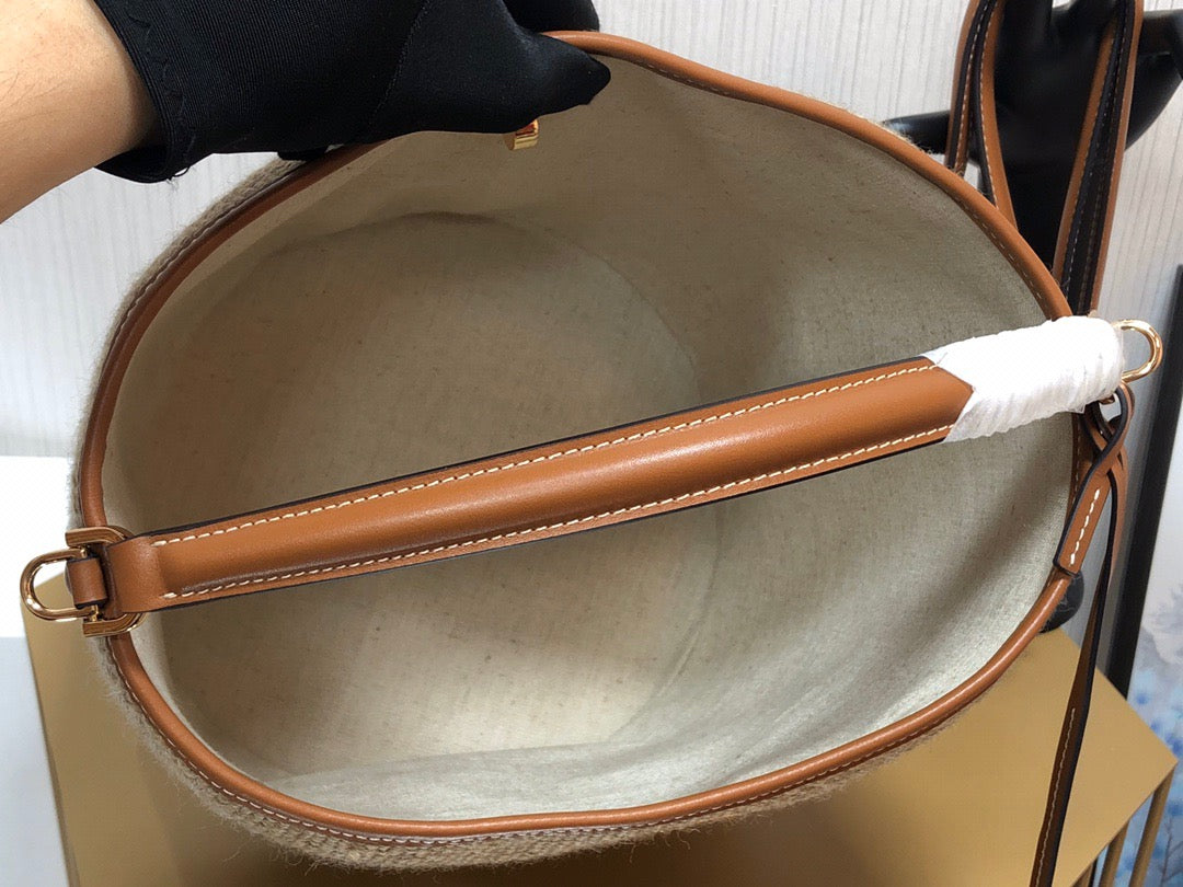 Celine Bucket 16 Bag In Canvas With Celine Logo