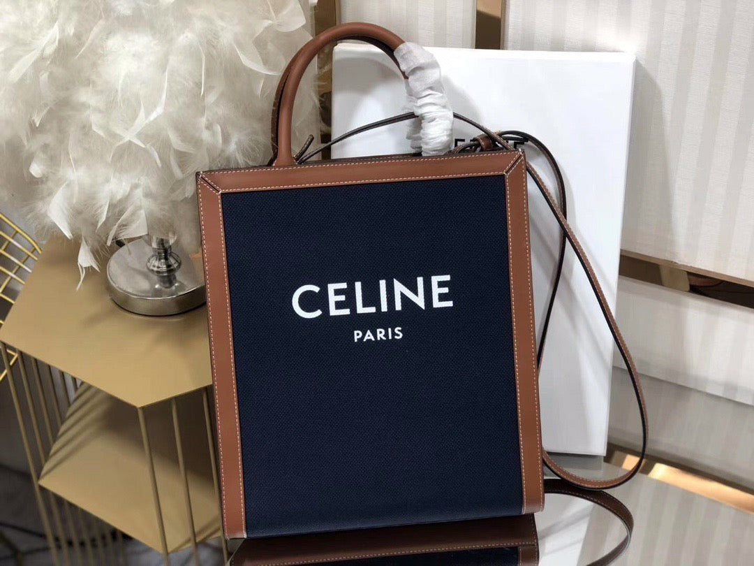 Celine Denim Arc De Triomphe Jacquard Small Tote