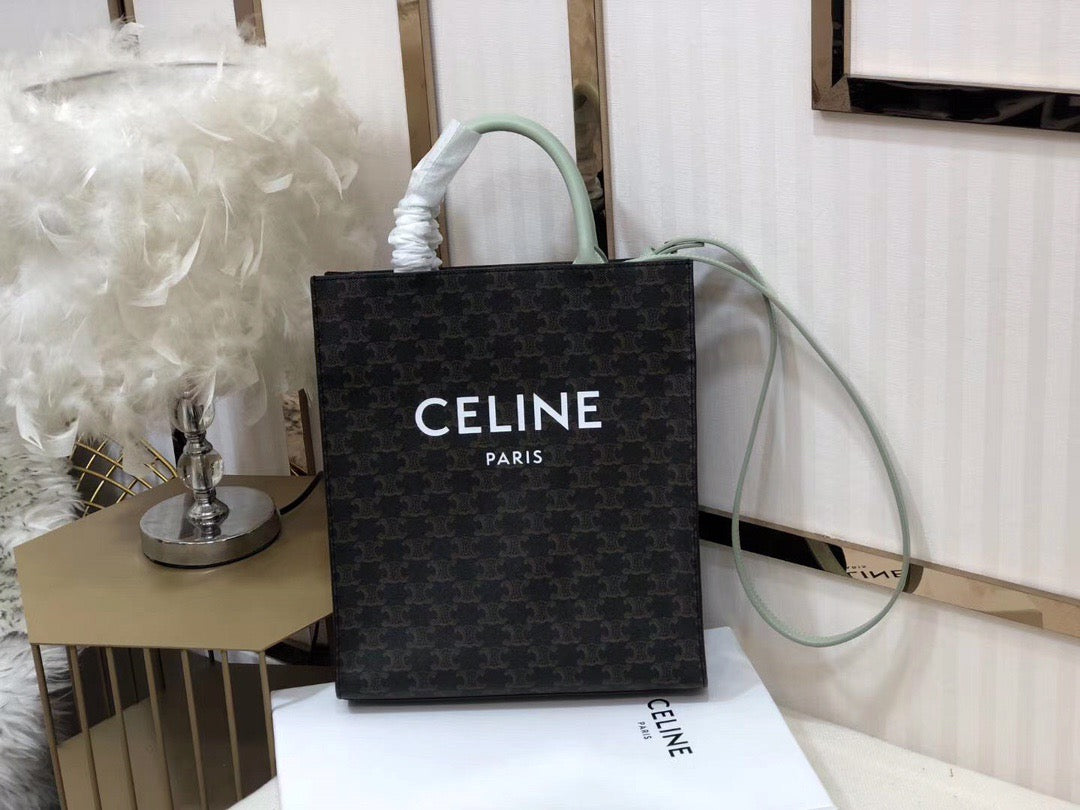 Celine Denim Arc De Triomphe Black Jacquard Small Tote