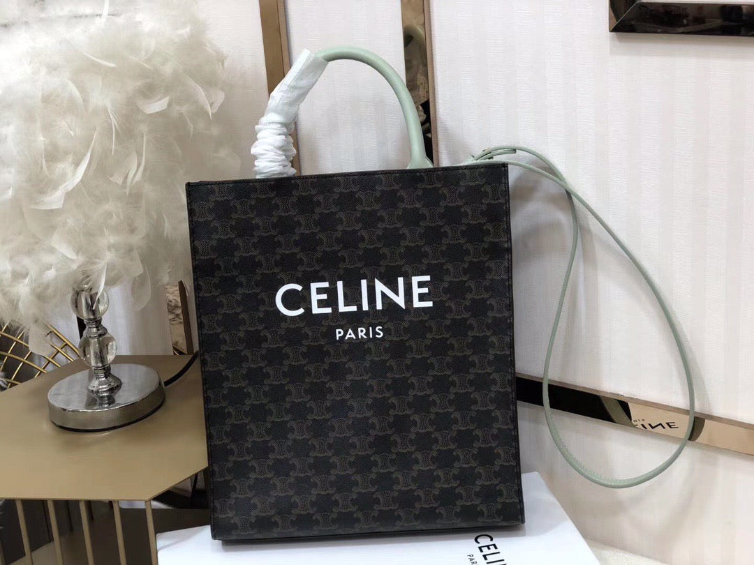 Celine Denim Arc De Triomphe Black Jacquard Small Tote