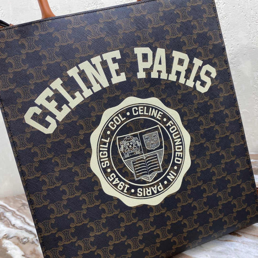 Celine Denim Arc De Triomphe Jacquard Small Tote