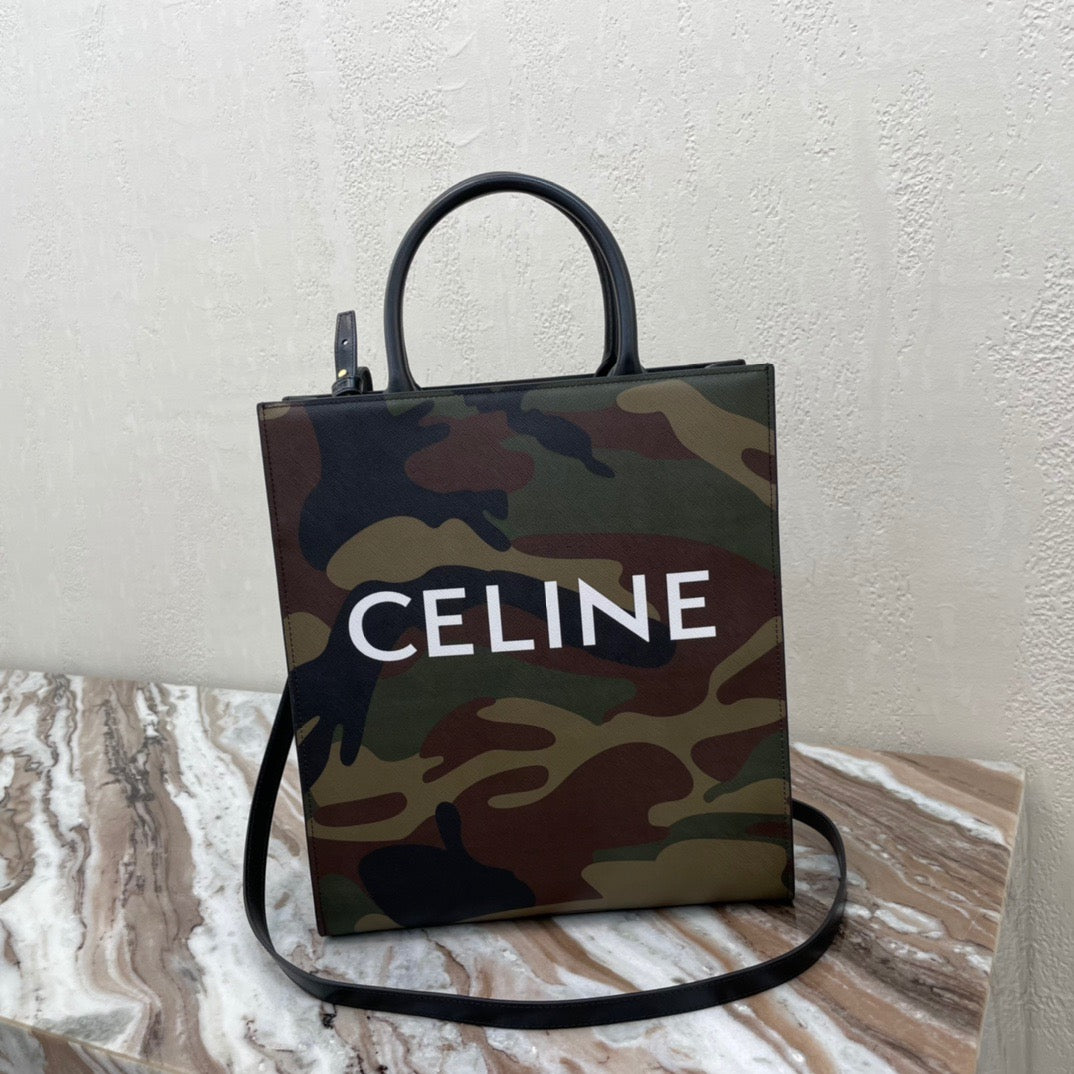 Celine Denim Arc De Triomphe Army Blue Jacquard Small Tote