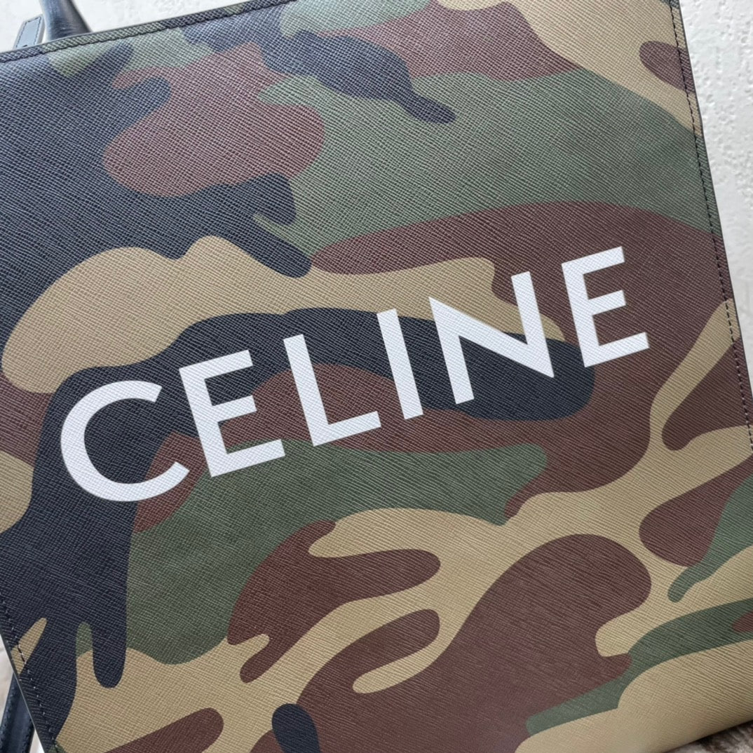 Celine Denim Arc De Triomphe Army Blue Jacquard Small Tote