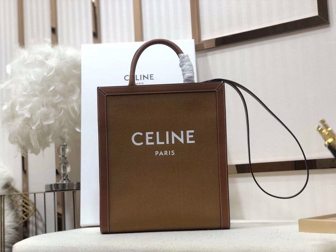 Celine Denim Arc De Triomphe  Khaki Small Tote