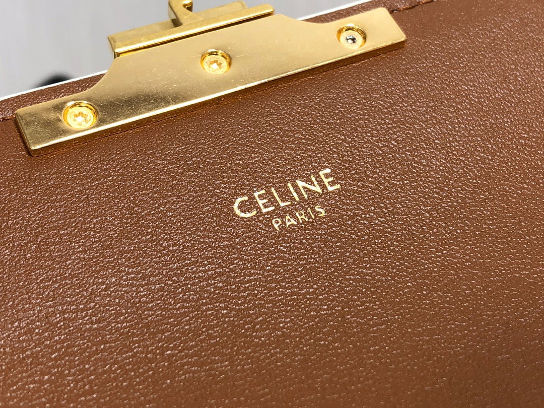 Celine Triomphe Shoulder Bag In Pink Triomphe Canvas And Calfksin