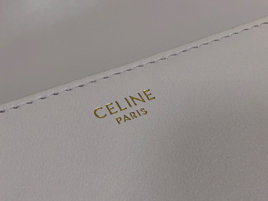 Celine Claude Shoulder Bag in Light Pink Calfskin