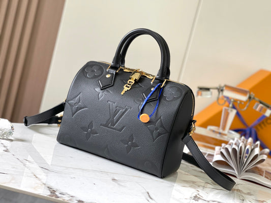 LV Speedy 25 In Black Leather Presbyopia Series