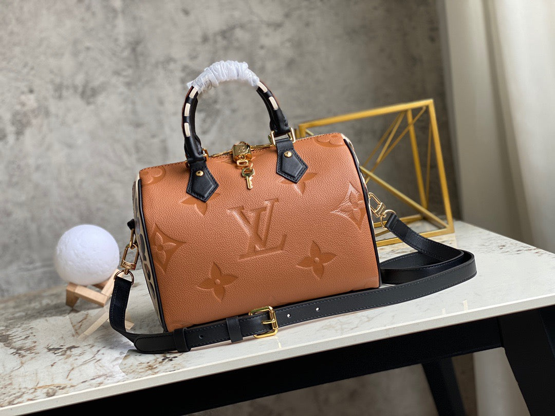 LV Speedy 25 In Brown Leopard Print Series