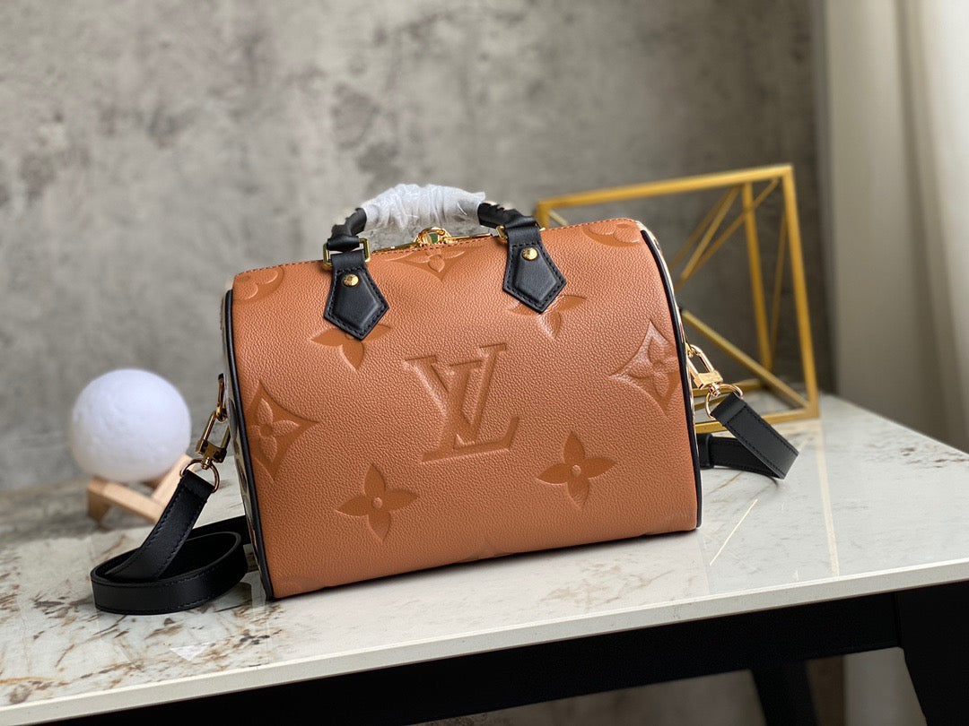 LV Speedy 25 In Brown Leopard Print Series