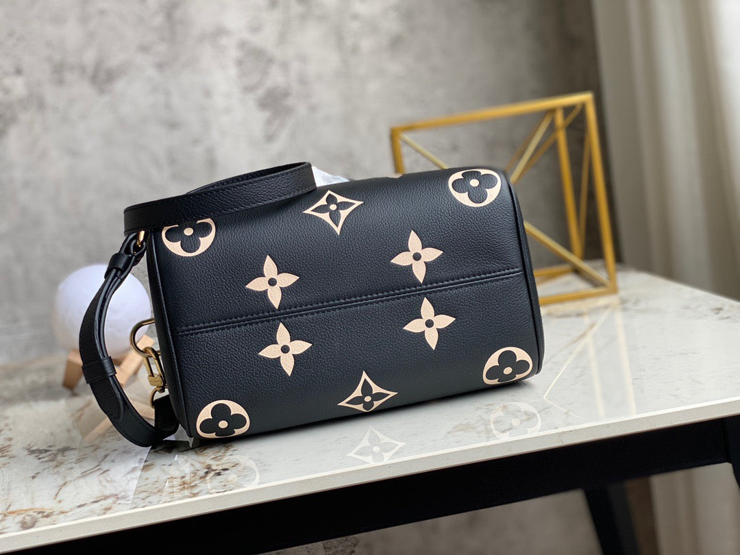 LV Speedy 25 Black Silk Screen Series