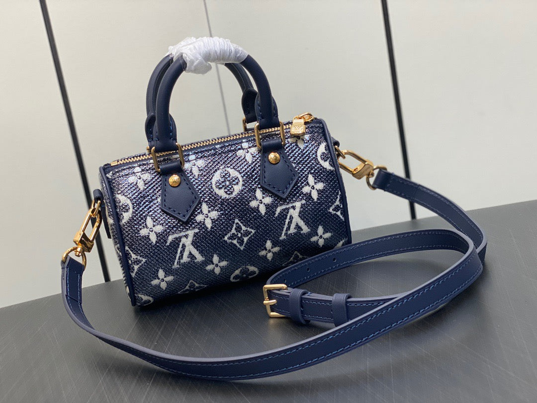 LV Speedy 16 In Denim Style