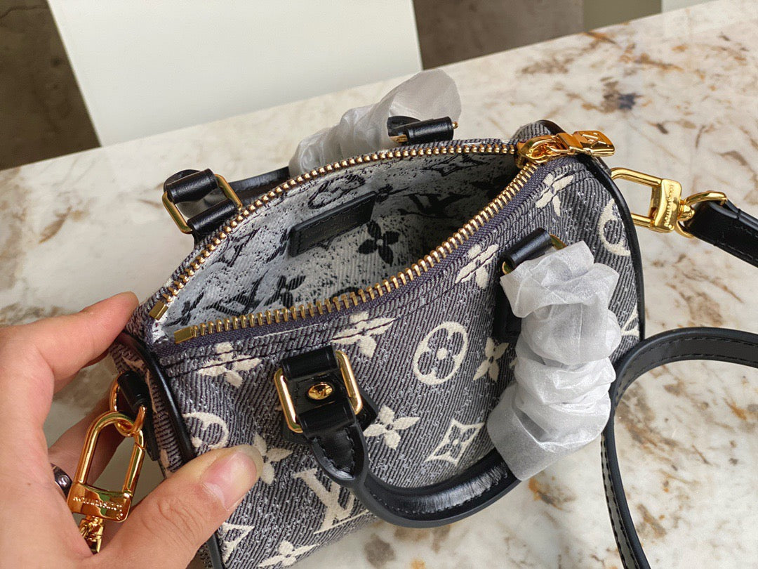 LV Speedy 16 Denim Presbyopia Model