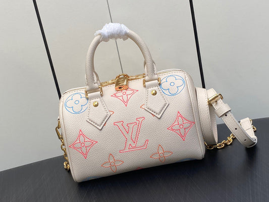 LV Speedy 20 Strawberry Cream White Series