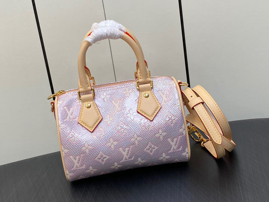 LV Speedy Bandouliere 20 In Pink Purple