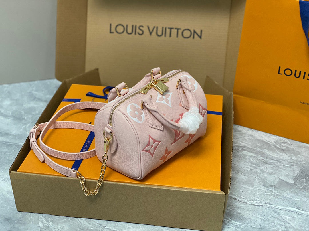 LV Speedy 20 In Pink Old Pattern