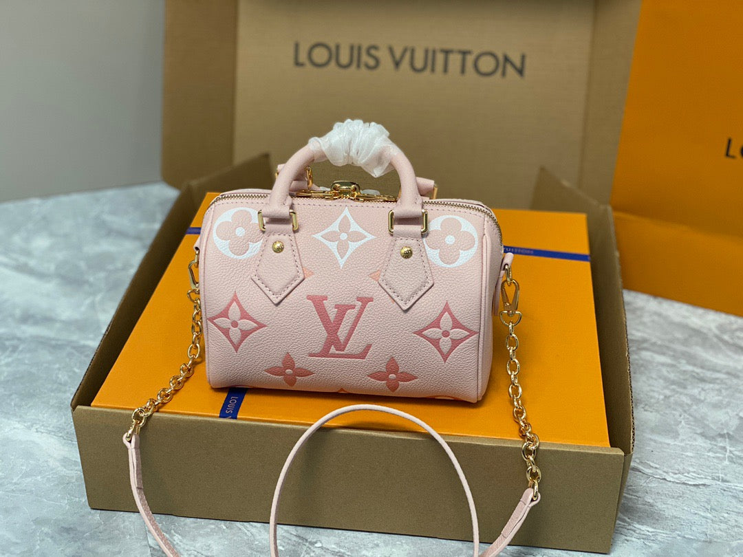 LV Speedy 20 In Pink Old Pattern