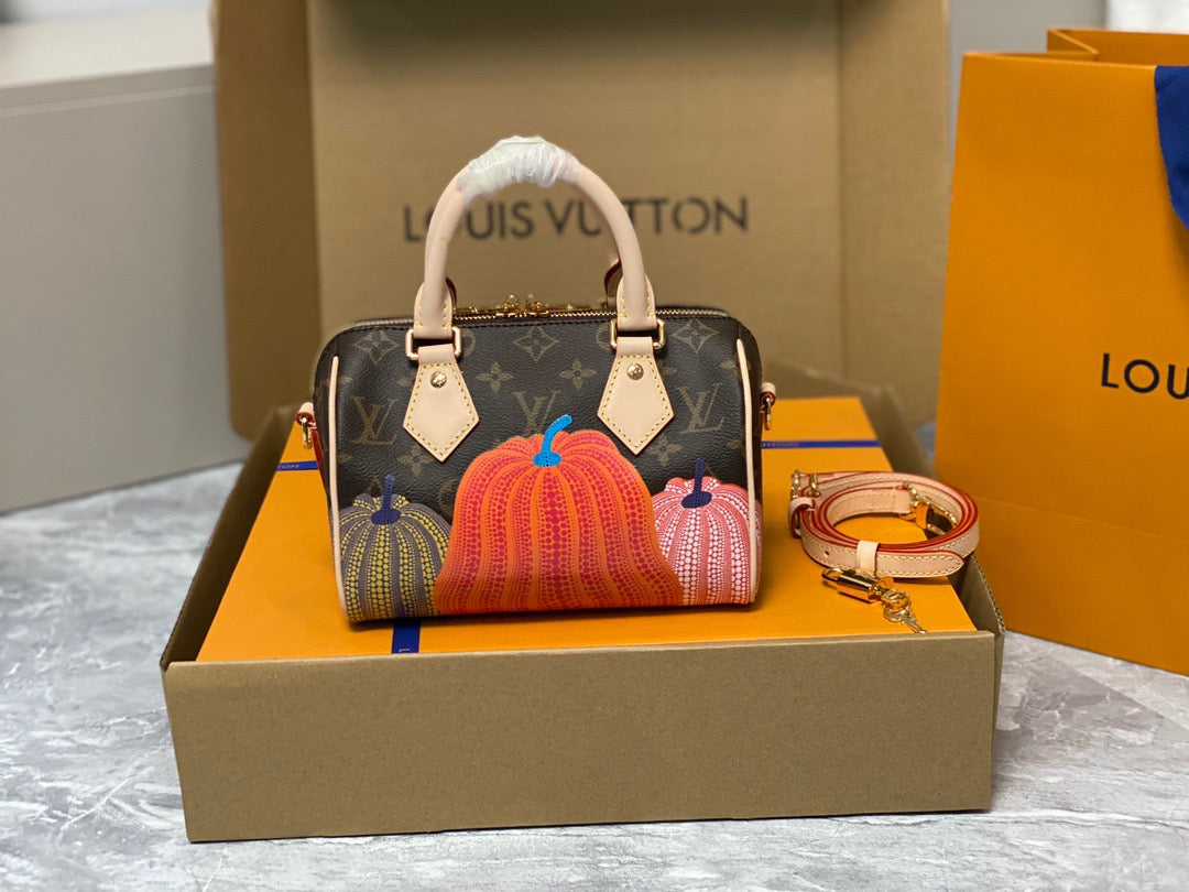 LV Speedy 20 In Pumpkin Embroidery Series